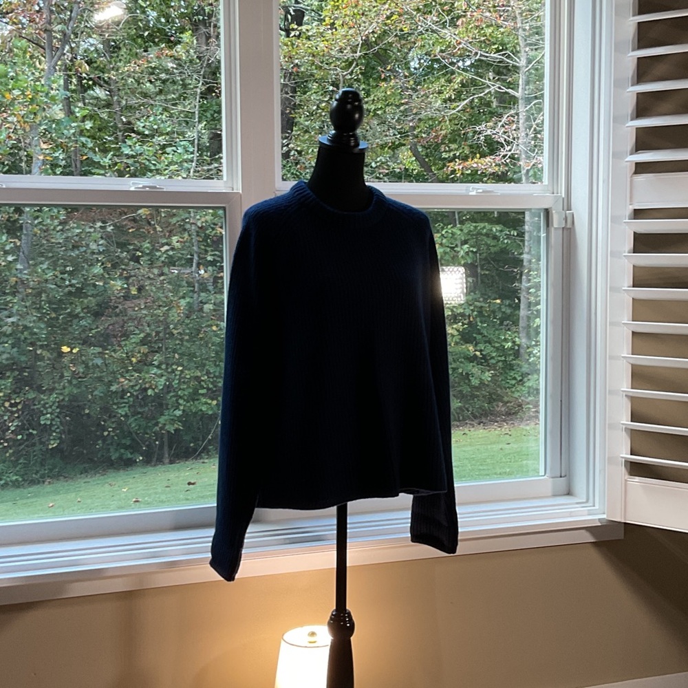 Jenni Kayne Dark Blue Cahmere Crewneck Sweater